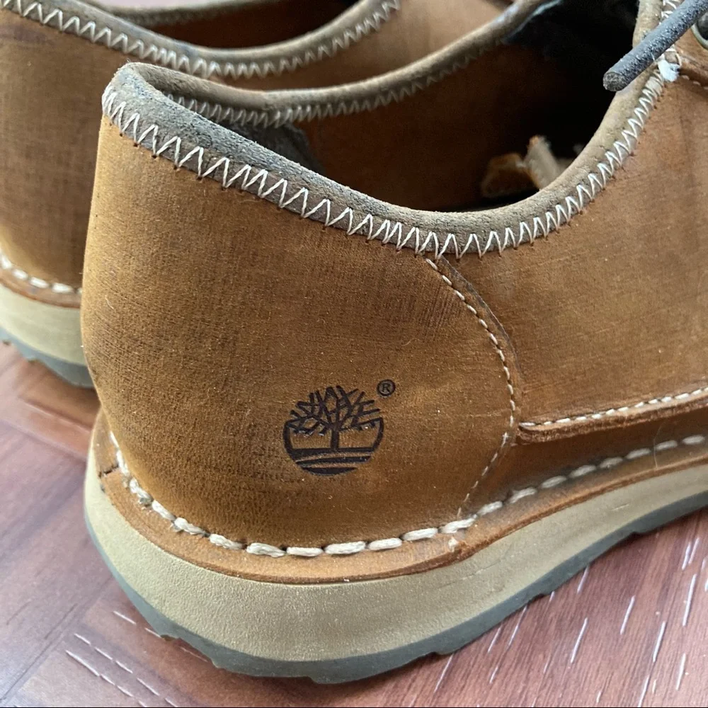 Timberland Smart Comfort Leather Oxford Shoes Men’s 8M Brown Waterproof
